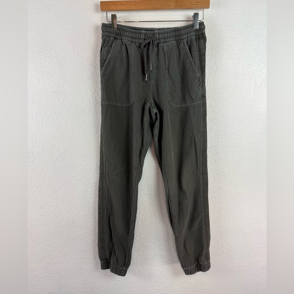 Athleta Fallon Sun-washed Brown Grey Heavy Cotton Blend Joggers 2 - Picture 3 of 8
